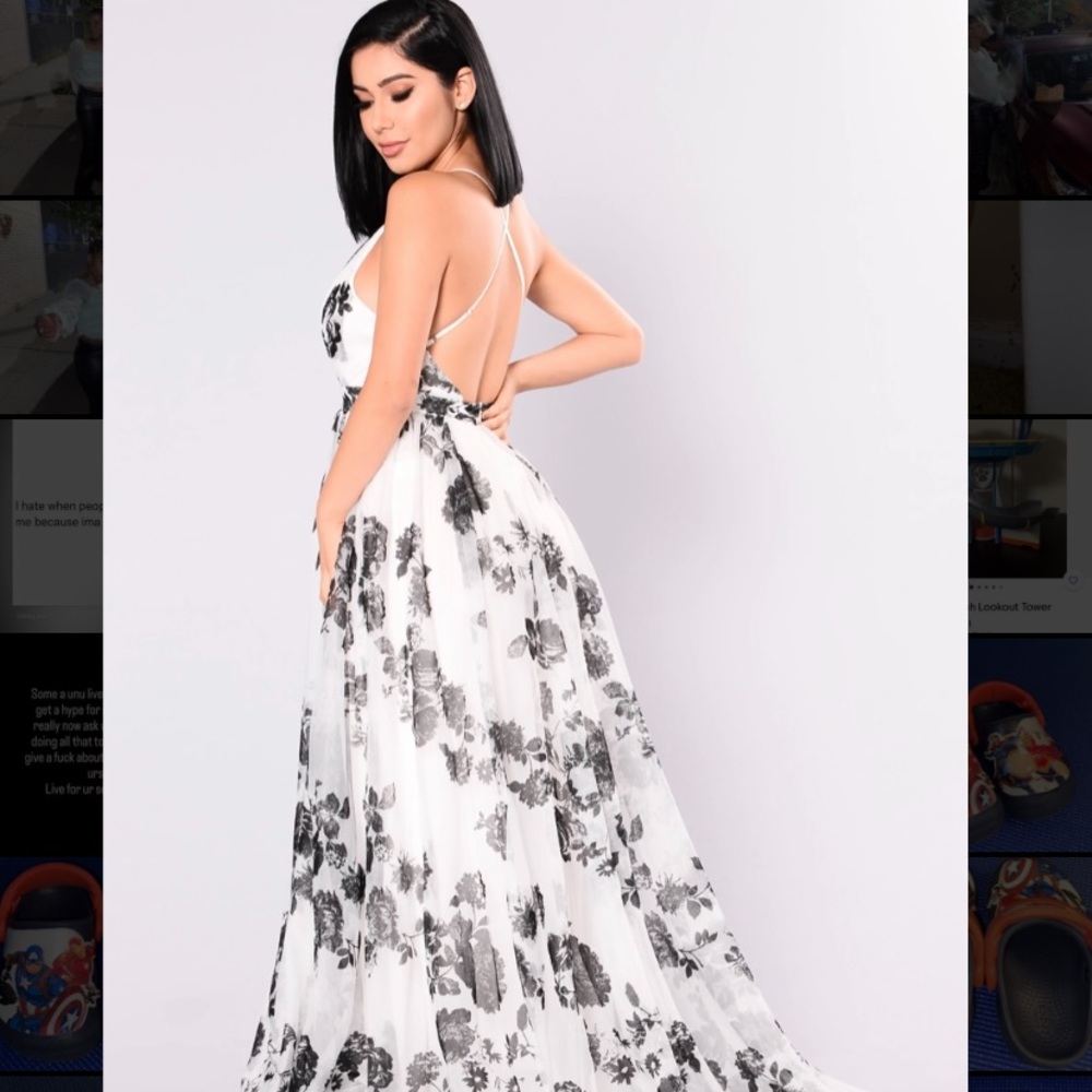 FashionNova Limited Addiction Floral Dress - Size: S